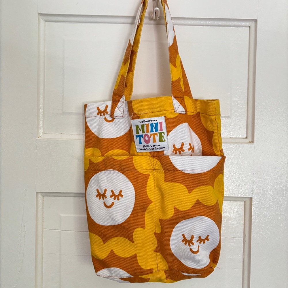 Big Bud Press Yellow and White Mini Tote